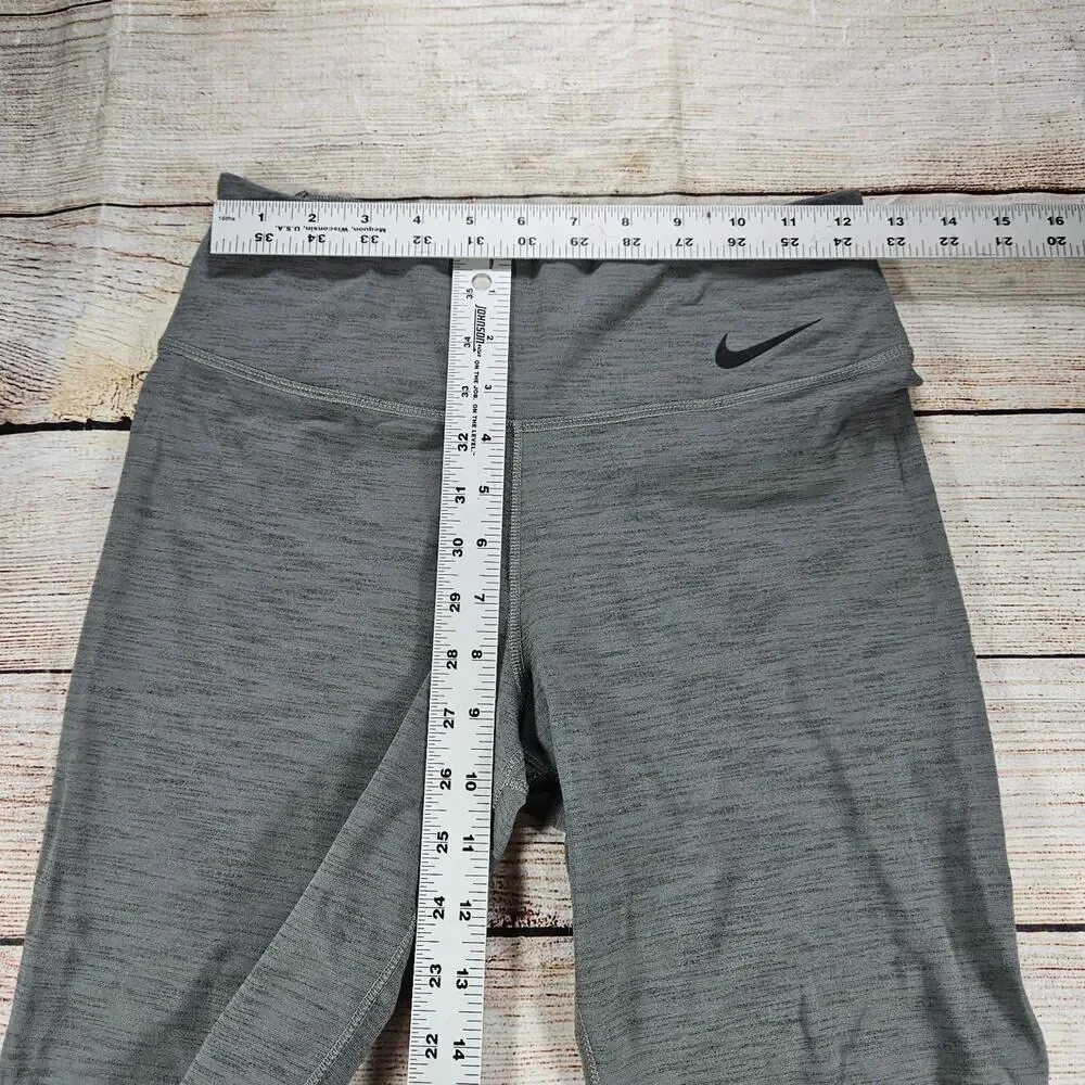 Nike Dri-FIT Capris Women's Heather Green M Stretch Athletic Yoga Pants